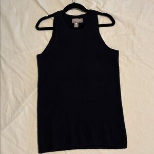 J. Crew midnight blue cashmere shell-tank